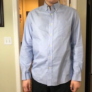 Eddie Bauer Men’s Large Dress Shirt 👔 Blue Plaid